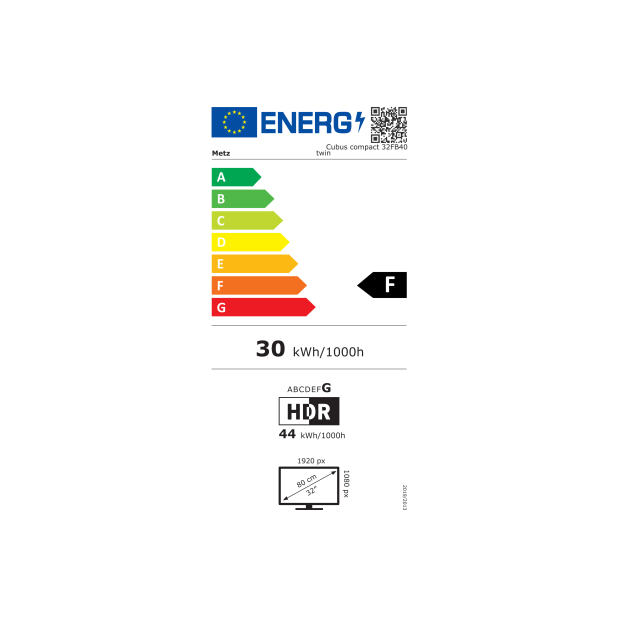 METZ Cubus compact 32 FB40 twin LED TV