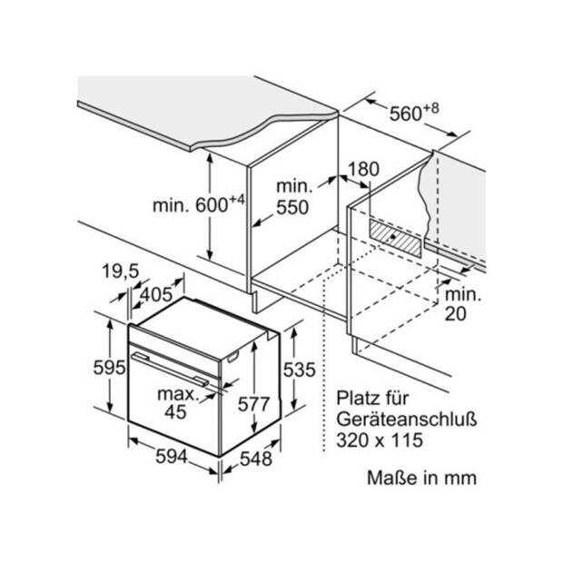 Bosch HMG736FB1 Einbau-Backofen mit Mikrowellenfunktion