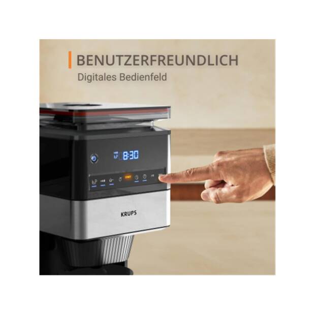 Krups KM8428 Grind Aroma XL Glas Filterkaffeemaschine