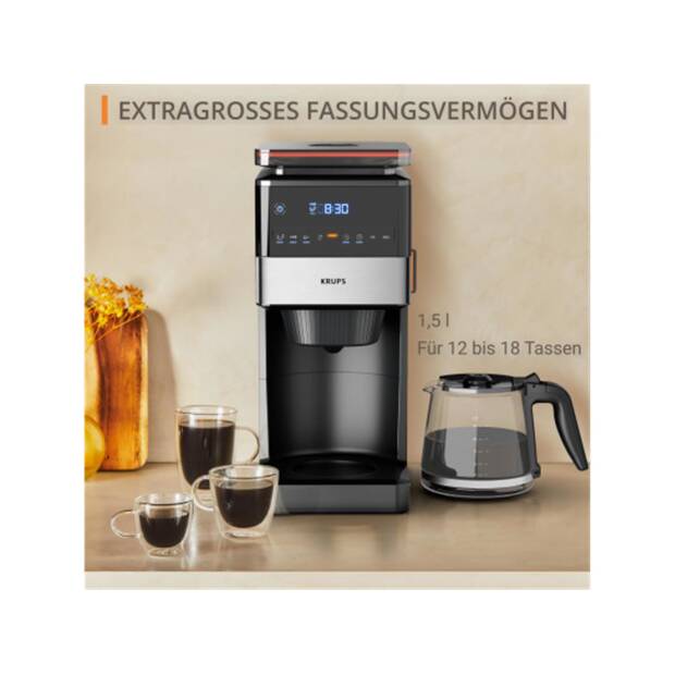 Krups KM8428 Grind Aroma XL Glas Filterkaffeemaschine