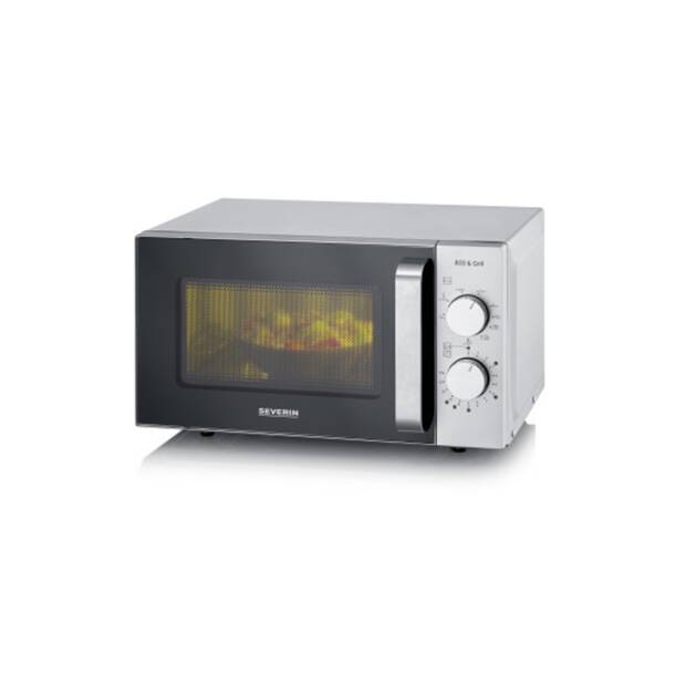Severin Mikrowelle MW 7576 Flachbett Silber