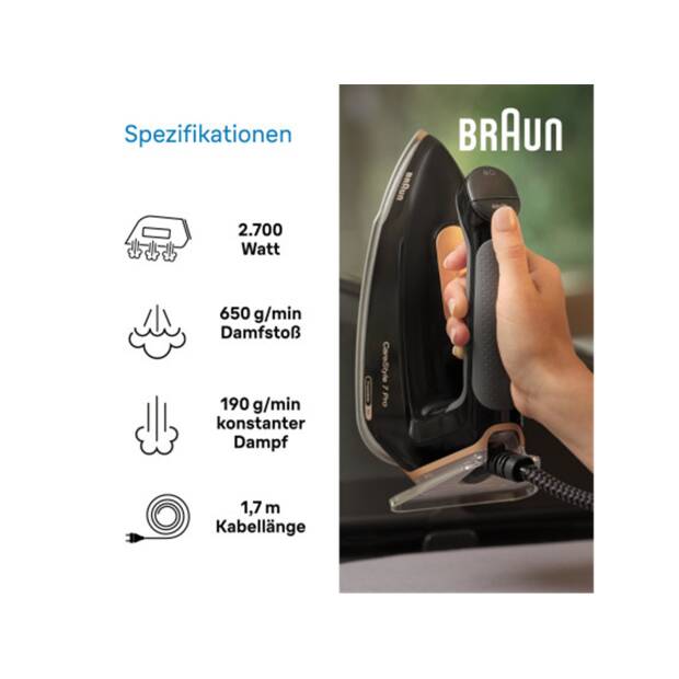 Braun CareStyle 7 Pro IS7286 BK Dampfbügelstation